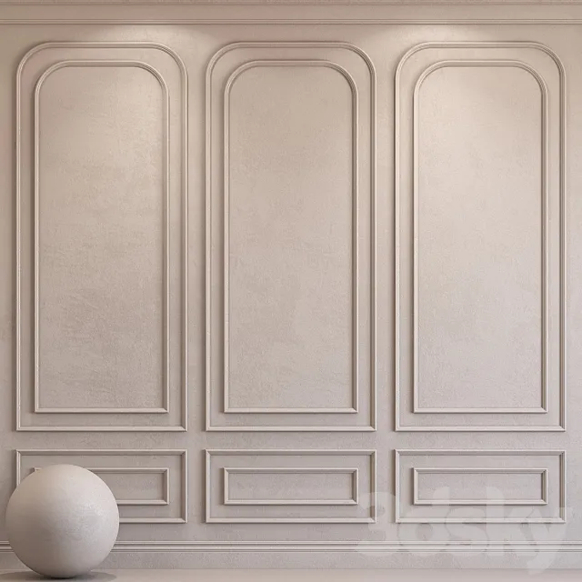 Decorative plaster with molding 33 3DS Max Model