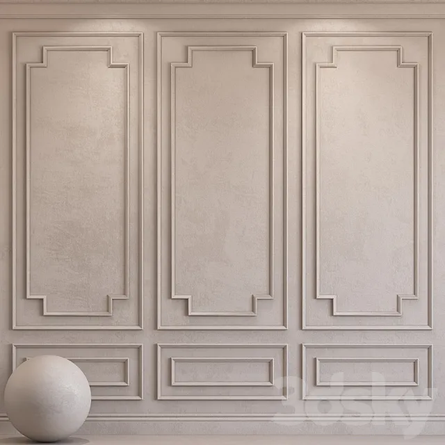 Decorative plaster with molding 34 3DS Max Model