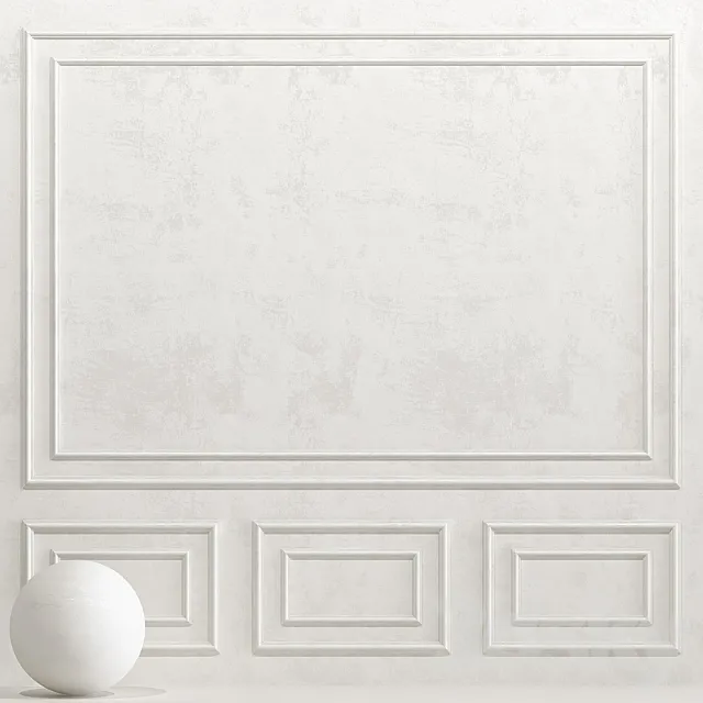 Decorative plaster with molding 4 3DS Max Model