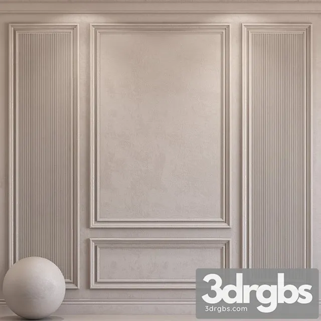Decorative plaster with molding 42 3dsmax Download