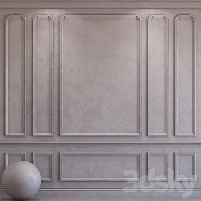 Decorative plaster with molding 43 3DS Max Model