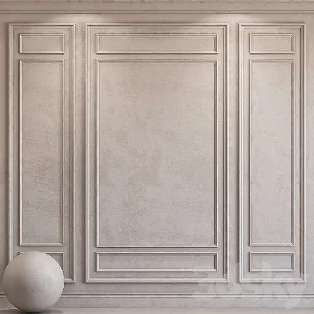 Decorative plaster with molding 46 3ds Max