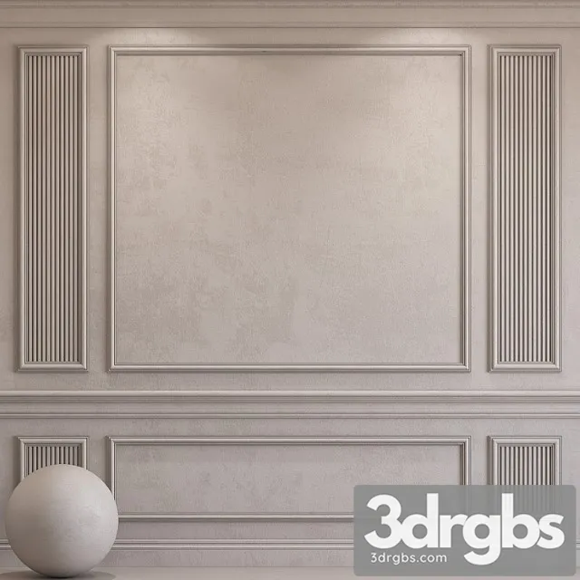 Decorative plaster with molding 62 3dsmax Download