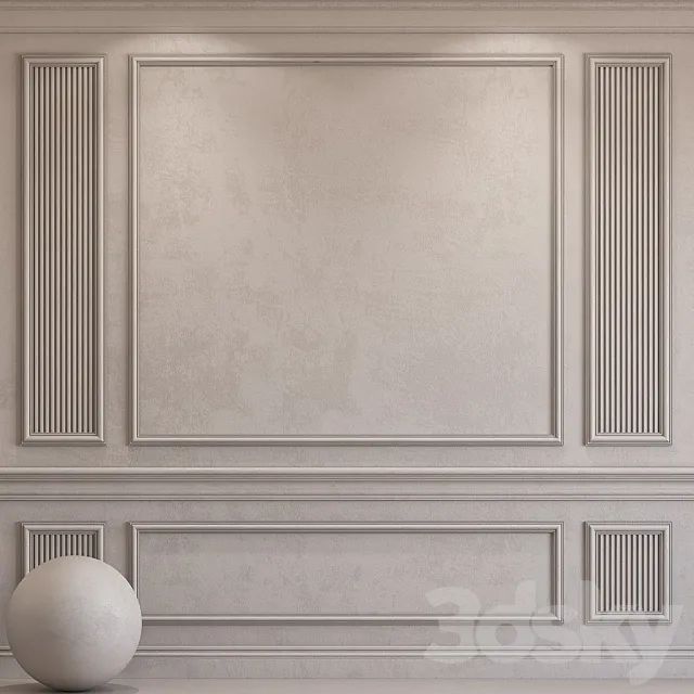 Decorative plaster with molding 62 3DS Max Model