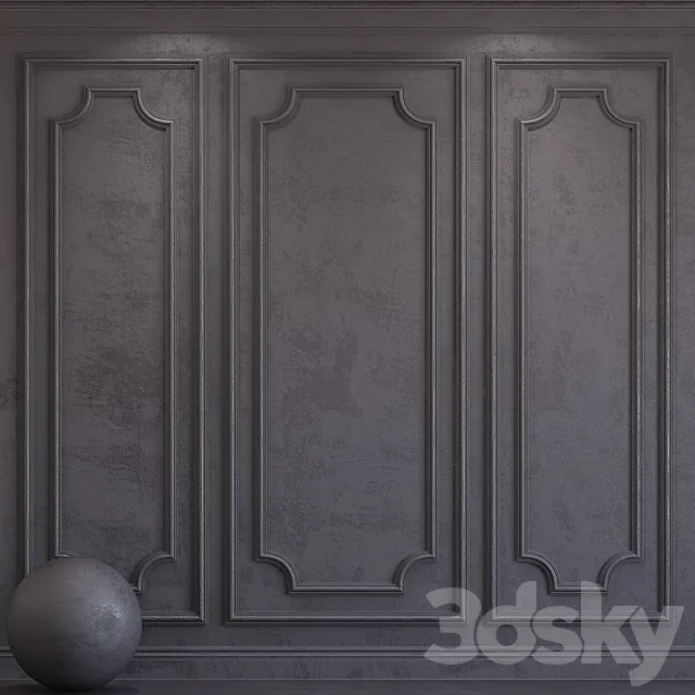 Decorative plaster with molding 65 3DS Max Model