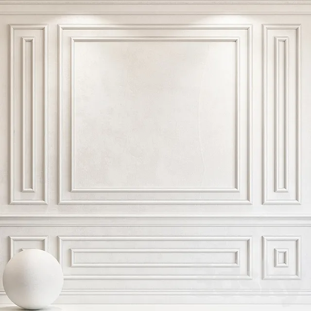 Decorative plaster with molding 70 3DS Max Model