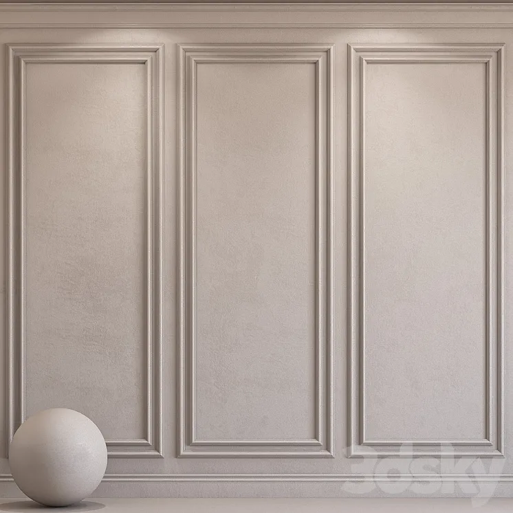 Decorative plaster with molding 71 3DS Max