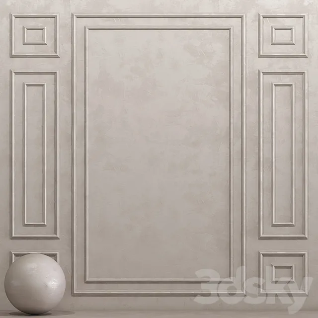 Decorative plaster with molding 8 3DS Max Model