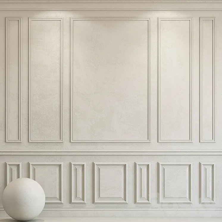 Decorative plaster with molding 80 3DS Max Model
