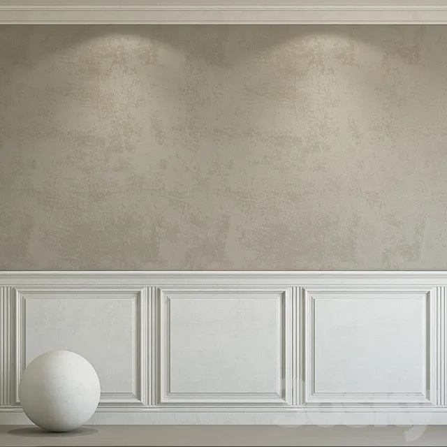 Decorative plaster with molding 98 3ds Max