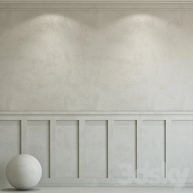 Decorative plaster with molding 99 3DS Max Model