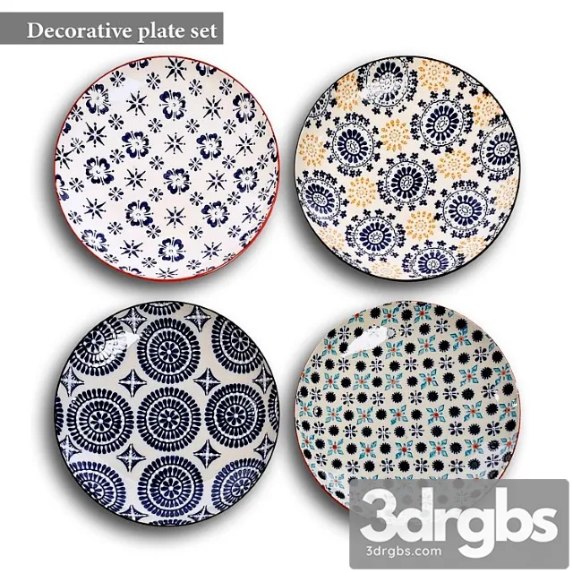 Decorative plate set 2 3dsmax Download