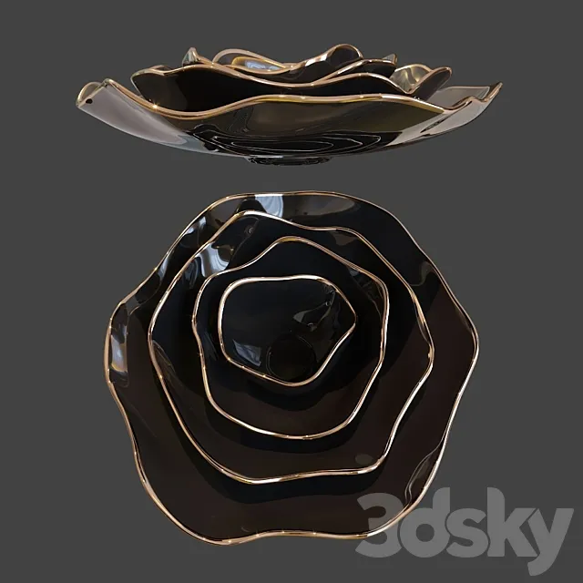 Decorative plates 3DS Max Model