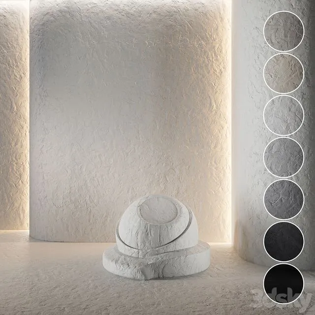 Decorative poster Concrete set (seamless) 38 3dsMax Model