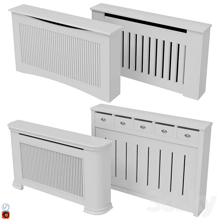 Decorative radiator screen set_010 3DS Max