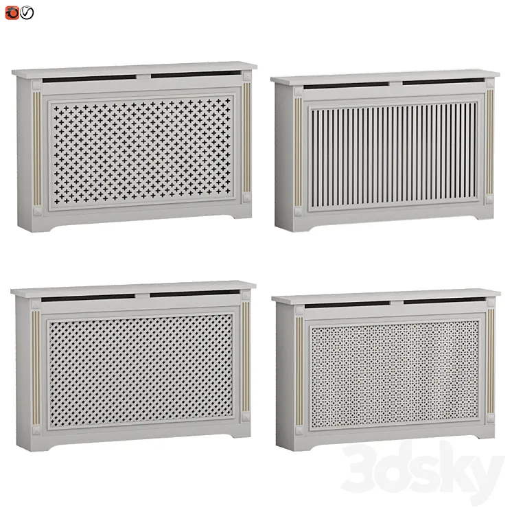 Decorative radiator screen set_04 3DS Max