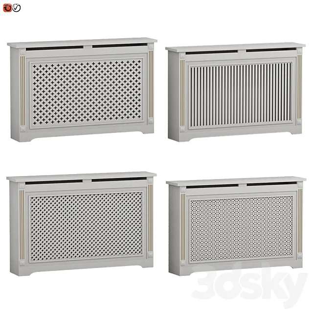 Decorative radiator screen set_04 3DSMax File