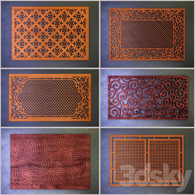 Decorative screens – a lattice (a collection of 2) 3DSMax File