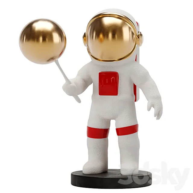 Decorative Sculpture Astronaut 3dsMax Model