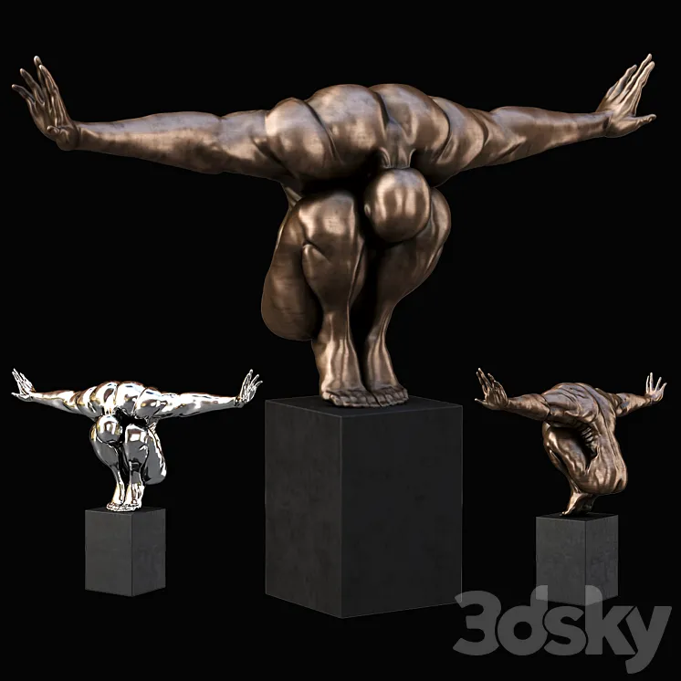 Decorative sculpture Athlete 3DS Max
