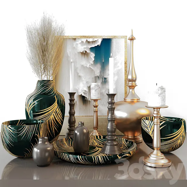 Decorative set 002 3ds Max