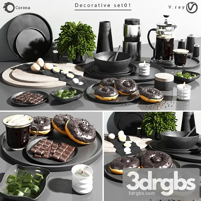 Decorative Set 01 3dsmax Download