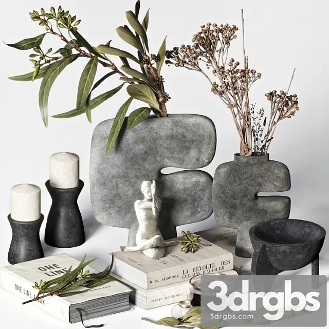 Decorative Set 021 With 101 Copenhagen Vases 3dsmax Download