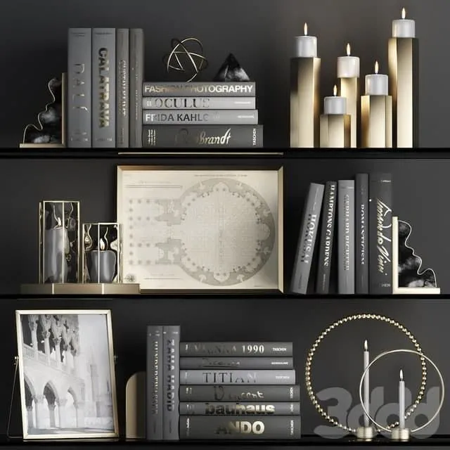 DECORATIVE SET 05 (black) 3dsMax Model