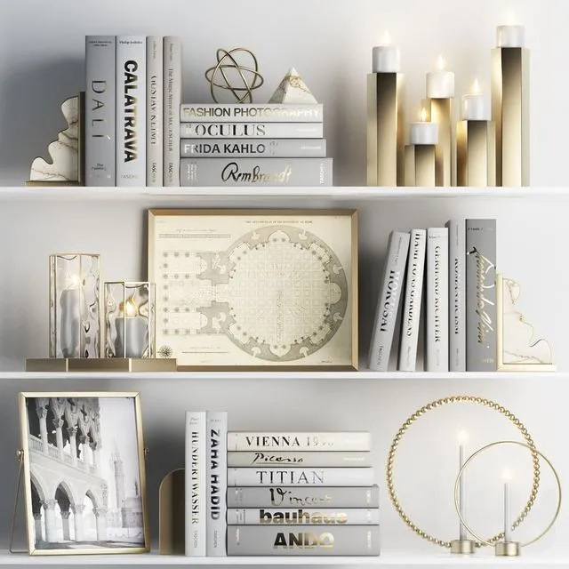 DECORATIVE SET 05 (white) 3dsMax Model