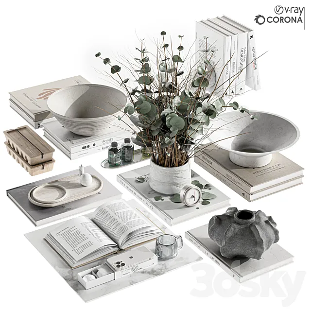 Decorative Set-052- Muli Set 3DS Max Model