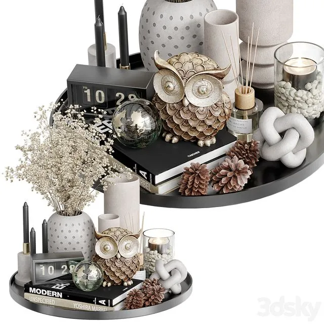 decorative set 11 (with owl) 3dsMax Model