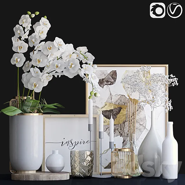 Decorative set 15 3ds Max