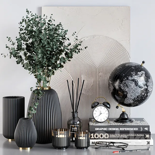 Decorative set 16 3DSMax File