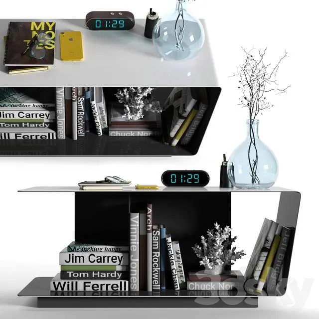 Decorative set 2 (black and white) 3dsMax Model