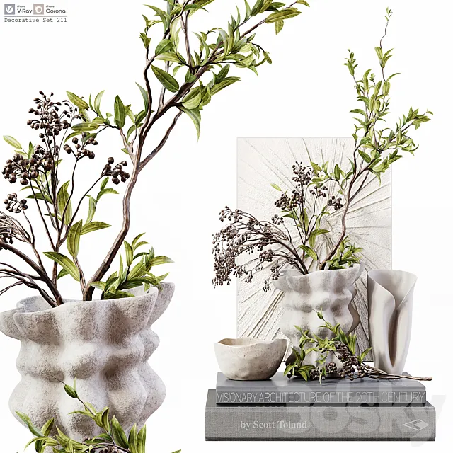 Decorative Set 211 3DS Max Model