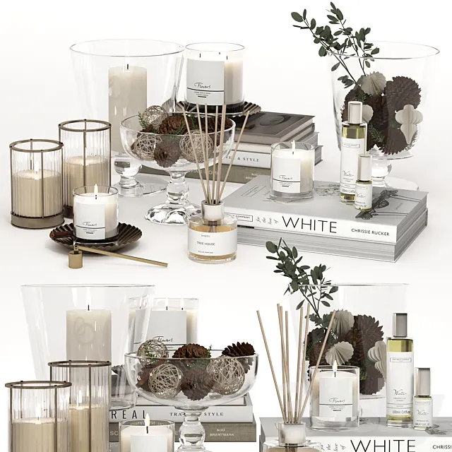 Decorative set 29 – coffee table decor set 3ds Max