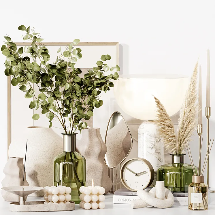 Decorative set 31 With eucalyptus Plants 3DS Max