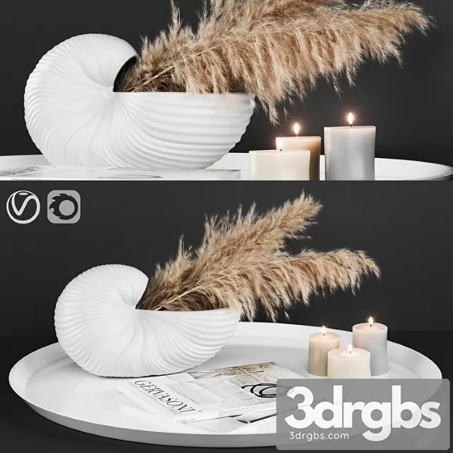 Decorative set A decoratively artificial pampas flower 02 3dsmax Download