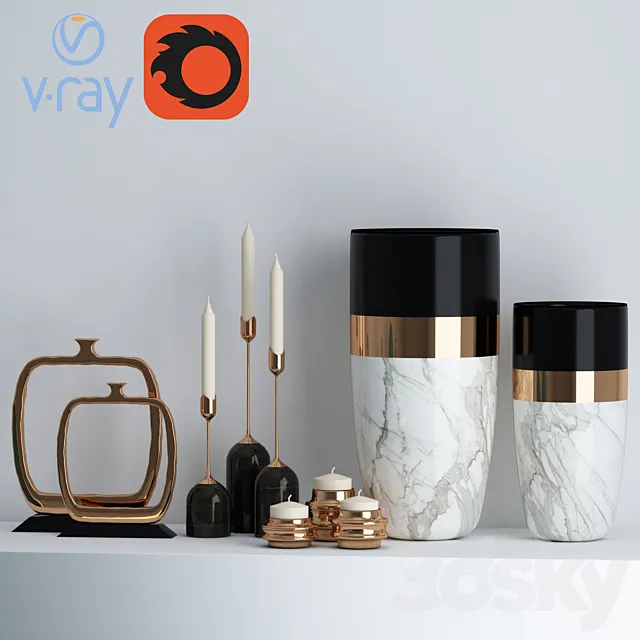Decorative set A1 3DS Max Model