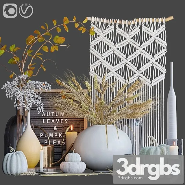 Decorative set Autumn decorative set with wheat 3dsmax Download