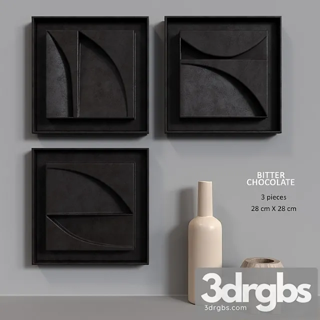 Decorative set bitter chocolate