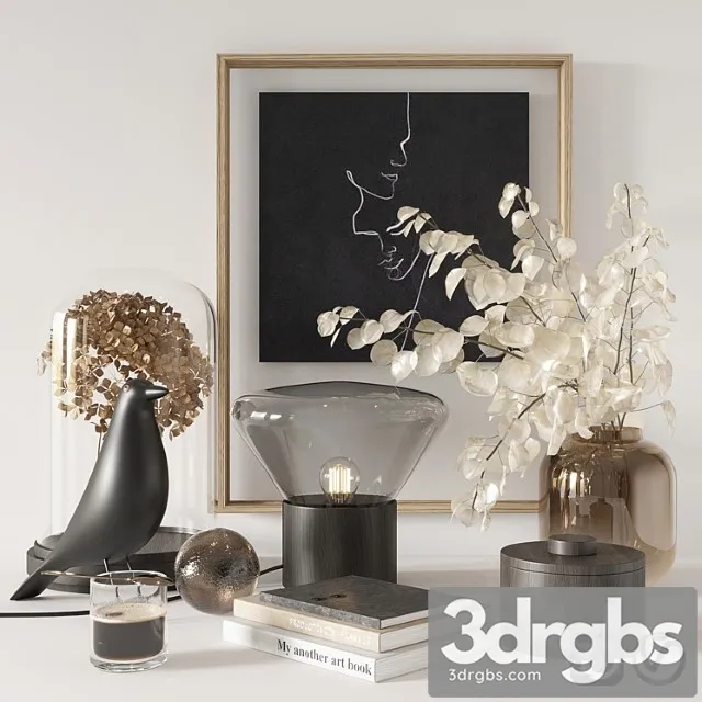 Decorative set Black decorative set 3dsmax Download