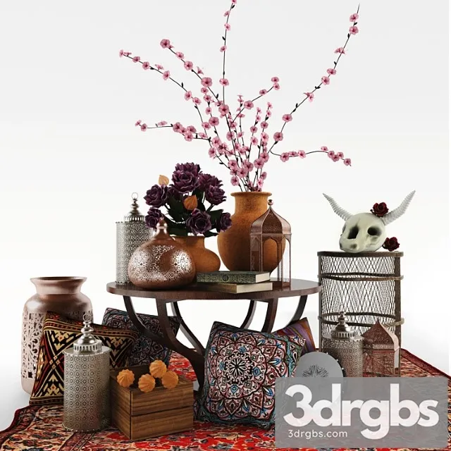 Decorative set Boho set 3dsmax Download