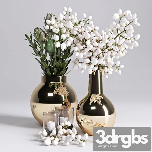 Decorative set Branches in a vase 3dsmax Download