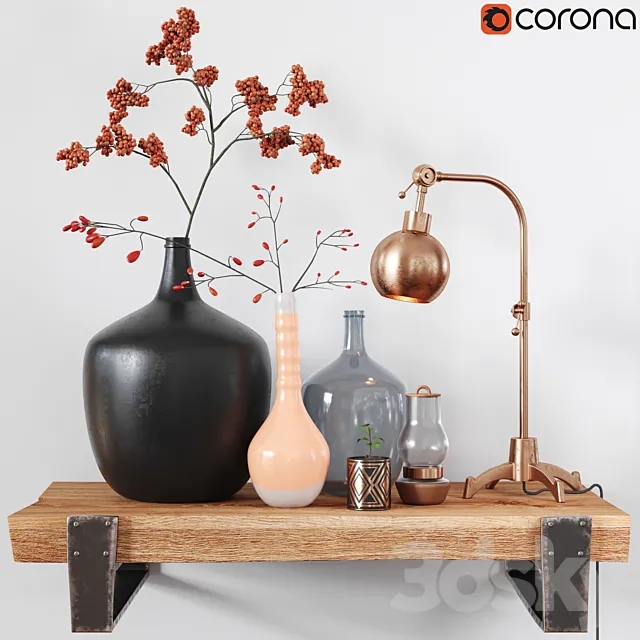 Decorative Set Bronze 3ds Max