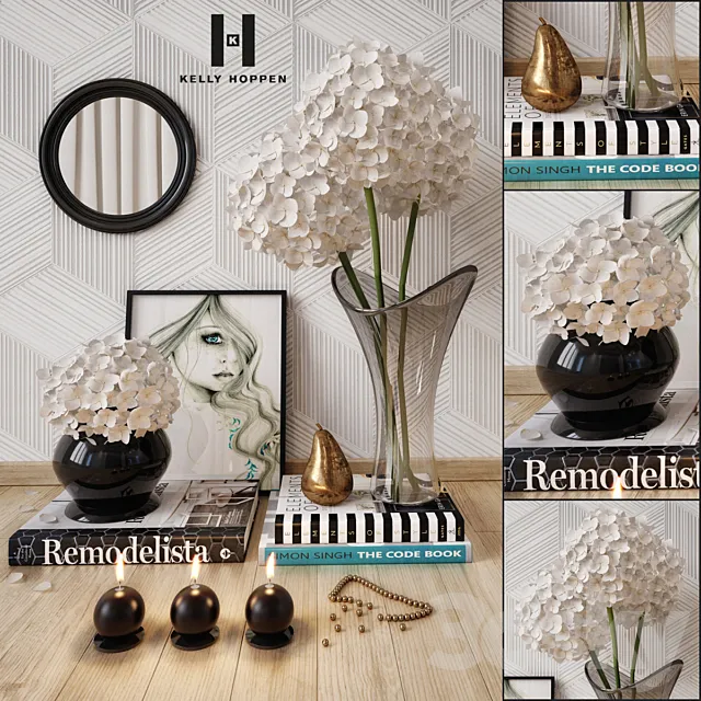 Decorative set by Kelly Hoppen 3DSMax File