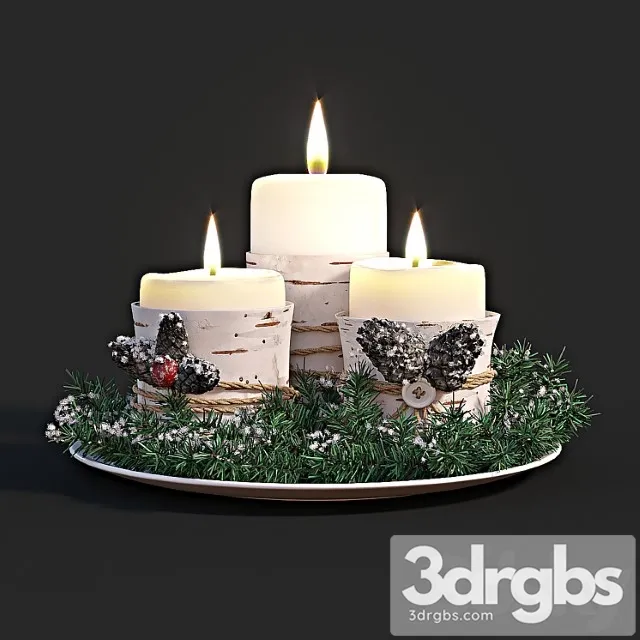 Decorative set Candles 3dsmax Download