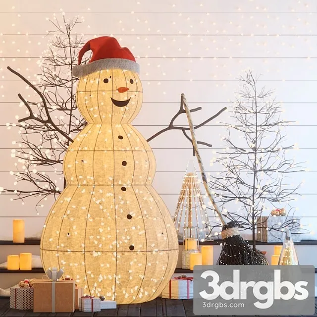 Decorative set Christmas decor 2 3dsmax Download
