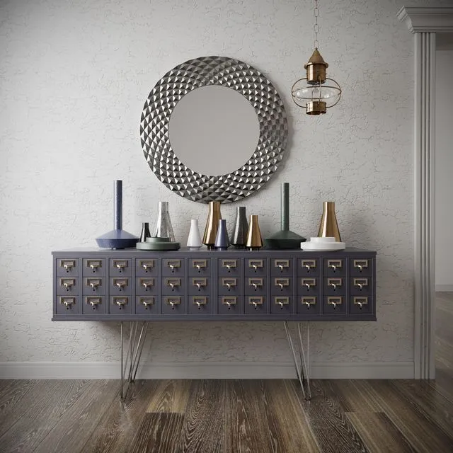 Decorative set (console with vases) 3dsMax Model