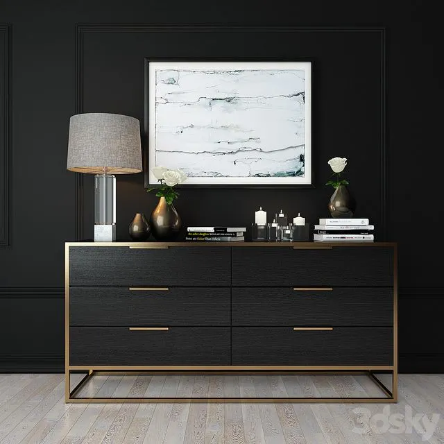 Decorative set Crate & Barrel 3dsMax Model